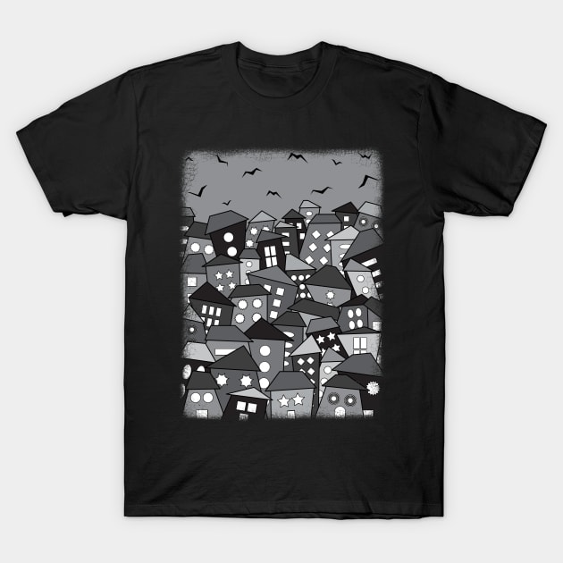 Rootless City in Darkness - 2 T-Shirt by Gramoda